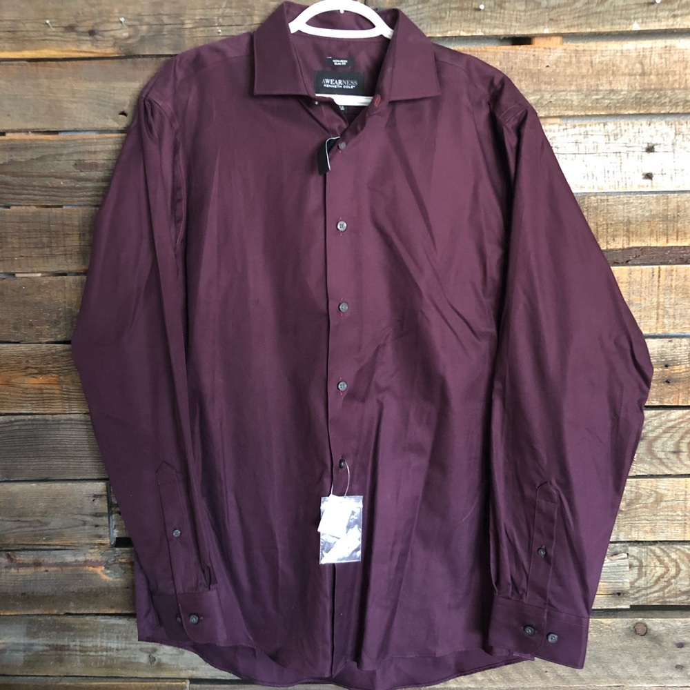 Awearness Kenneth Cole Long Sleeve Dress Shirt